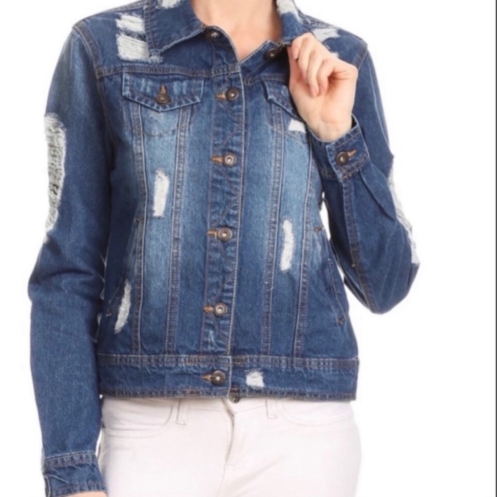 Distressed Jean Jacket - Picture 4 of 4